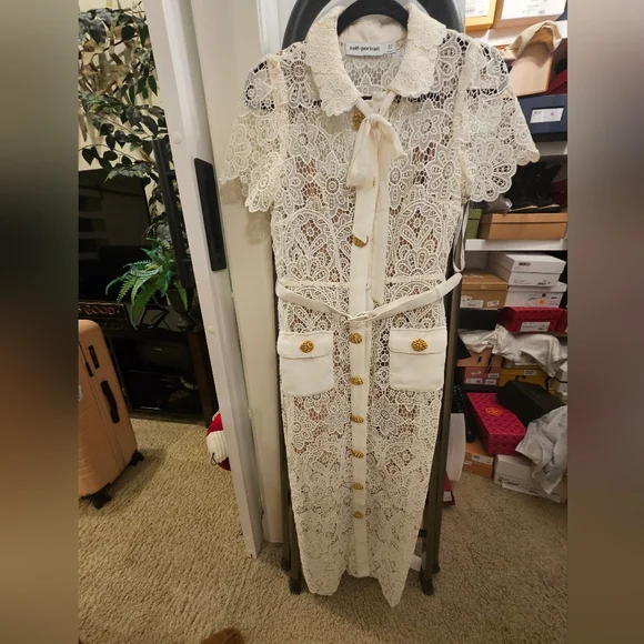 Self-Portrait White Lace Dress - Picture 5 of 5